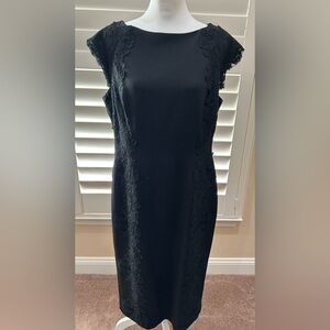 Maggy London Black Lace Midi Dress